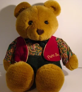 Commonwealth Weihnachten Papa Bär braun Plüsch 18 cm groß - Bild 1 von 10