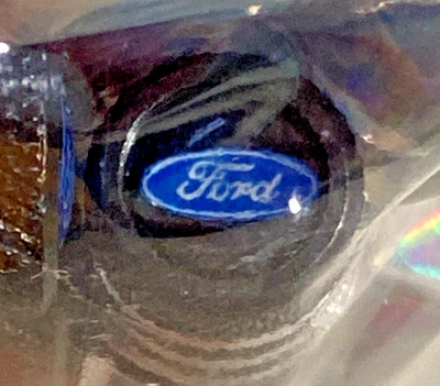 Tire Stem Valve Caps for Ford Vehicles 4 Piece Covers Black/Silver w/Logo New - Image 1 of 2