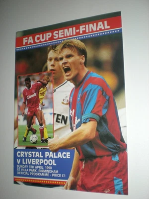 CRYSTAL PALACE  v  LIVERPOOL, 8th APRIL 1990,  FA CUP SEMI-FINAL, @ VILLA PARK. - Image 1 of 2