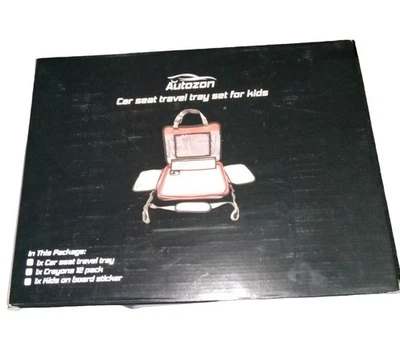Autozon Car Seat Travel Tray Play Set Red Toddlers Easy Clean - Image 1 of 3
