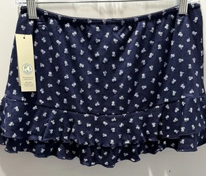 No Boundaries Women’s Sleepwear Skort NWT SZ XXL (20) Blue Floral - Picture 1 of 5
