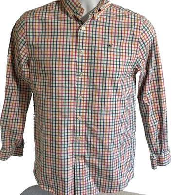 Camisa Vineyard Vines Ballena Niños Grande 16 Multi Cuadros Abotonada Manga Larga Foto 1 de 4