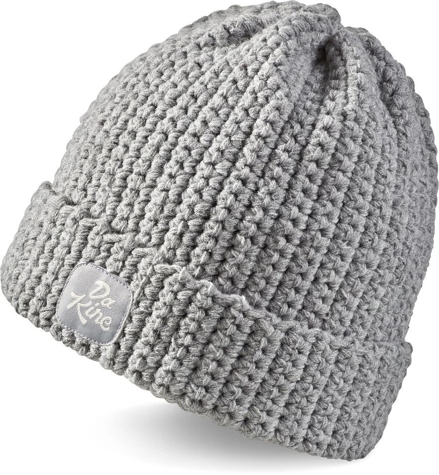 Dakine Addison Acrylic Waffle Rib Knit Lined Cuff Beanie Unisex Heather Grey - Image 1 of 1