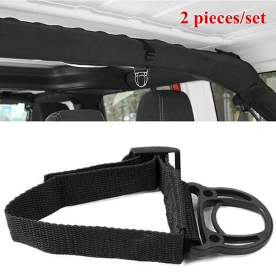 2PCS Roll Bar Coat Hanger Clothes Hook for Jeep Wrangler CJ YJ TJ LJ JK JKU JL - Image 1 of 4