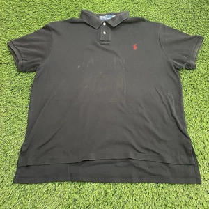 Polo Ralph Lauren Herren XL Schwarz Custom Fit Kurzarm Poloshirt Preppy Freizeit - Bild 1 von 17