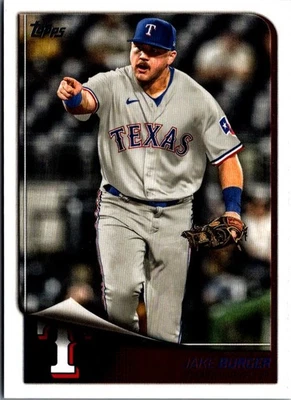2025 Topps Flagship Collection Jake Burger Texas Rangers #15 - Image 1 of 2