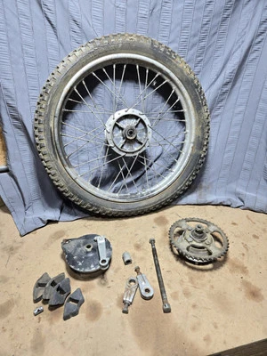 Kawasaki G5-B G5B G5 100 1972 1973 1974 1975 llanta trasera buje de freno completo Foto 1 de 4