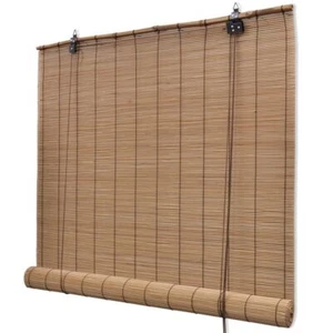 Natur Bambus Rollo Holz Jalousie Bambusrollo Fenster Braunes 120x220cm U3K7 - Bild 1 von 6