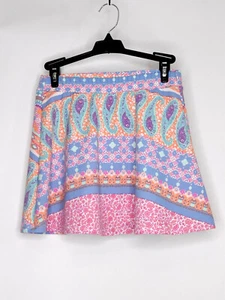 Iz Byer Girl Girl's Skirt Multicolor Neon Stretch Size Large L 14 Pre-Owned - Picture 1 of 4