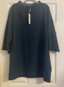 NWT $298 Eileen Fisher Alpine Lightweight Boiled Wool Funnel Neck Tunic XL - Picture 1 of 4