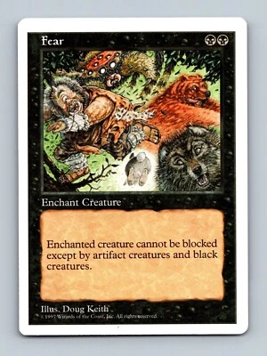 Magic The Gathering MTG - Fear - 5th Edition 1997 - Image 1 of 2