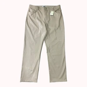 Abercrombie Fitch Pant 16 Vegan Leather The '90s Straight Ultra High Rise - Picture 1 of 13