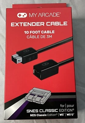 My Arcade Extender Cable 10 Foot Cable For SNES Classic Edition or Wii/Wii U New - Image 1 of 4