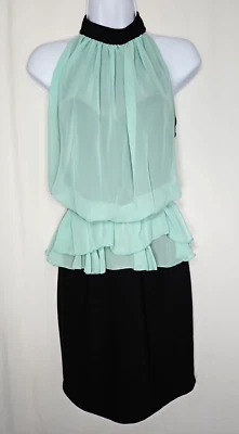 Mini vestido halter negro sin espalda Mystic para mujer talla mediana - nuevo sin etiquetas Foto 1 de 4