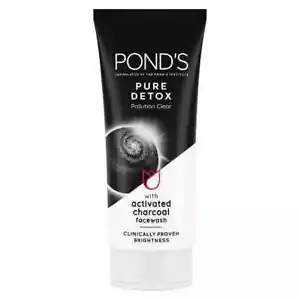 Pond'S Pure Detox Face Wash 50G Daily Exfoliating Brightening Cleanser Charcoal - Picture 1 of 9