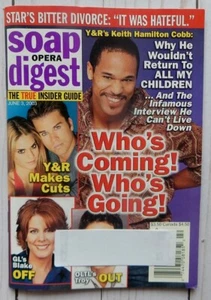 Soap Opera Digest Magazine Keith Hamilton Cobb William DeVry Molly Stanton 2003 - Picture 1 of 1