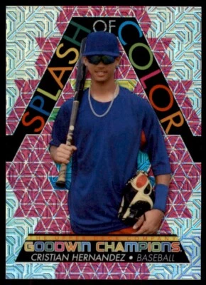 2022 Goodwin Champions Platinum Pink Traxx #SCP26 Cristian Hernandez RC 277/299 - Image 1 of 2