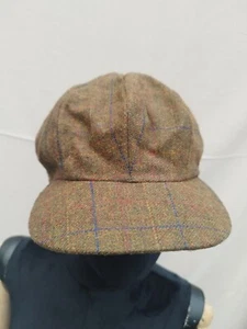 CAPPELLO DENTON BAKER RAGAZZO TWEED MARRONE TAGLIA SMALL CAP PEAKY BLINDERS - Foto 1 di 5