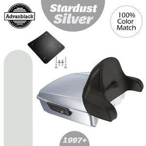 STARDUST PLATEADO para Harley/Softail 97+ Rushmore Chopped Tour Pack Envolvente - Imagen 1 de 12
