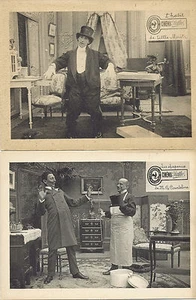 Divers films primitifs - 1910/1911- PATHE FRERES -4 photographies lithographiées - Picture 1 of 1