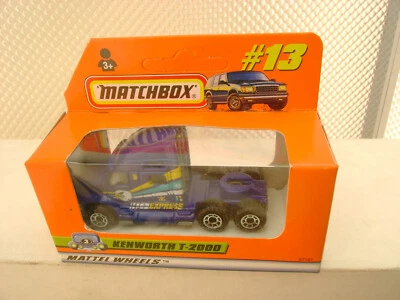 1998 MATCHBOX SUPERFAST #13 BLUE KENWORTH T-2000 TRUCK NEW IN BOX - Image 1 of 3