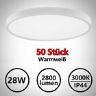 50x 28W LED Deckenleuchte Ultraflach Panel Deckenlampe Schlafzimmer Warmwei DHL