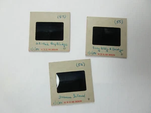 Lote de colección 3 diapositivas de fotos de ferry y puente California San Francisco años 50 - Imagen 1 de 5