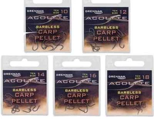Drennan Acolyte Carp Pellet Barbless Hooks - Picture 1 of 1