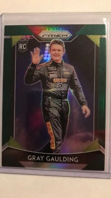 2019 Panini Nascar RC Green Prizm Card of Gray Gaulding.#36/99.NEW - Image 1 of 3
