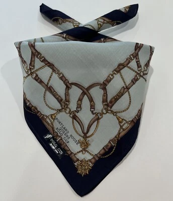 HANDKERCHIEF VINTAGE ART STRIPED ROPE BELT CHAIN MEN'S POCKET SQUARE 18" - Image 1 of 4