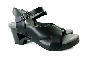 Dansko Tasha Black Size US 7.5 EU 38 Sandals Shoes Buckle Collection 