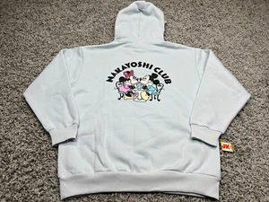 NEW Disney Hoodie Adult Medium Blue Tokyo Resort Mickey Minnie Mouse Nakayoshi - Picture 1 of 8