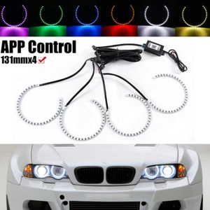 Lámpara de ojo de ángel LED de algodón para coche RGB faro anillo de halo para BMW E46 E36 E38 E39 - Imagen 1 de 9