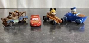 Disney Cars Lightning McQueen Tow Mater Mickey Mouse Donald Roadster Racer Used - Picture 1 of 12