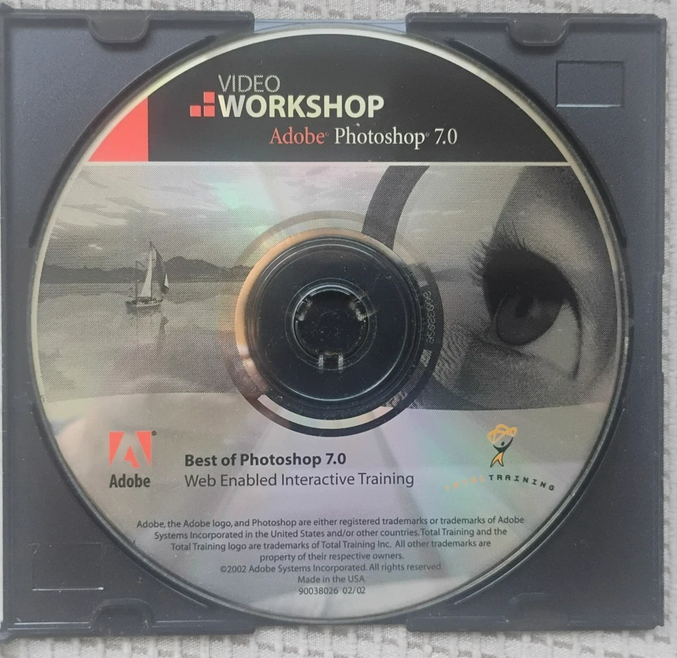 ADOBE PHOTOSHOP 7.0. Video Workshop (PC CD-Rom, 2002, Adobe) Disc Only! - Image 1 of 1