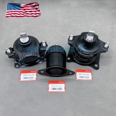 OEM! 3PC Motor Mounts Set for 03-07 Honda Accord 04-08 Acura TSX 2.4L Auto Trans - Image 1 of 4