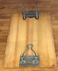 Antique Shannon Arch Cast Iron & Wood Clip Board With Hole Punch