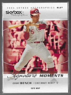 Johnny Bench 2005 Skybox Autographics Signature Moments #10 Cincinnati Reds HOF - Image 1 of 2