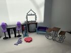 Monster High Deadluxe High School Playset Parts Furniture 11 Piece Lot Couch Tab