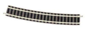 9136 N Fleischmann Gebogenes Gleis mit Massiv R4 430 mm 15 gr. spur n 1:160 - Bild 1 von 1