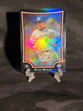 2009 Bowman Chrome Refractor Brewers Baseball Card #44 Ryan Braun