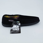 MUK LUKS Mens Corduroy Moccasin Loafer Shoes Black Moc Toe Slip On L 12-13 New