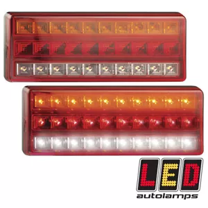 LED AUTOLAMPS 275ARW Pair LARGE Rear Light STOP TAIL INDICATOR REVERSE 12v 24v - Picture 1 of 2