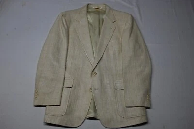 Blazer Abrigo Deportivo Chaqueta De Colección Christian Brooks 44R Marfil Lúpulo 100% Seda Para Hombre Foto 1 de 4