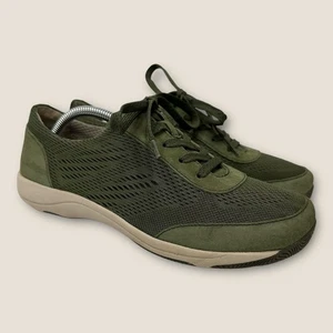 Sneaker Dansko donna 38 7,5 8 Hayes pelle scamosciata oliva stringate verde comode - Foto 1 di 10