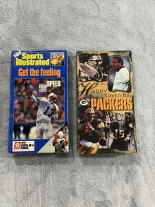 NEW 2 VINTAGE FOOTBALL VHS 1987 SPORTS ILLUSTRATED. 97 GREEN BAY PACKERS HISTORY - Picture 1 of 4