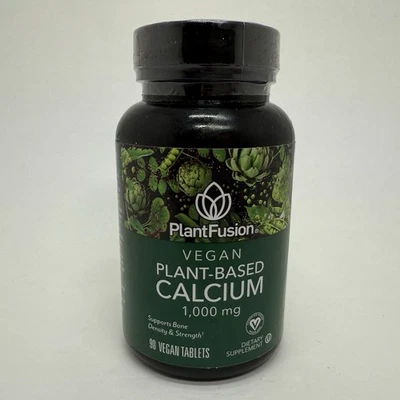 PlantFusion Vegan Calcium Plant Based Calcium 1000mg 90 Tablets EXP 02/27 - Image 1 of 4