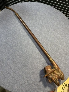 Antique Carved Wooden Pipe With Horn Mouth Piece Damaged - Foto 1 di 24