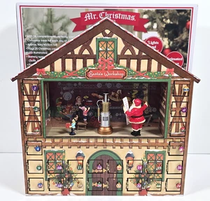 MR CHRISTMAS ANIMATED ADVENT HOUSE CALENDER LED LIGHTS MUSICAL IN BOX - Picture 1 of 17