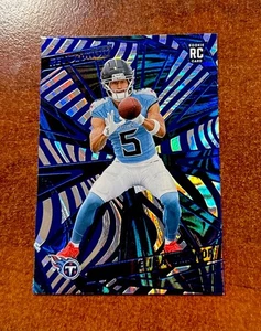 Elic Ayomanor 2025 Panini Revolution Rookie #209 Blue Swirl Exclusive Titans /99 - Picture 1 of 3